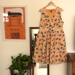 ModCloth Western Orange Dress with Keyhole Back. Never worn!
